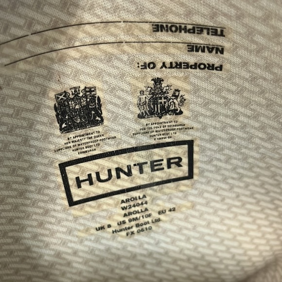 HUNTER Arolla wedge rain boots size 10 - Picture 13 of 16